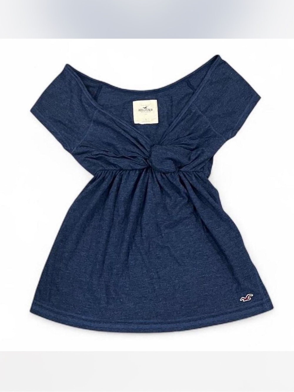 Hollister Y2K Navy Babydoll Top